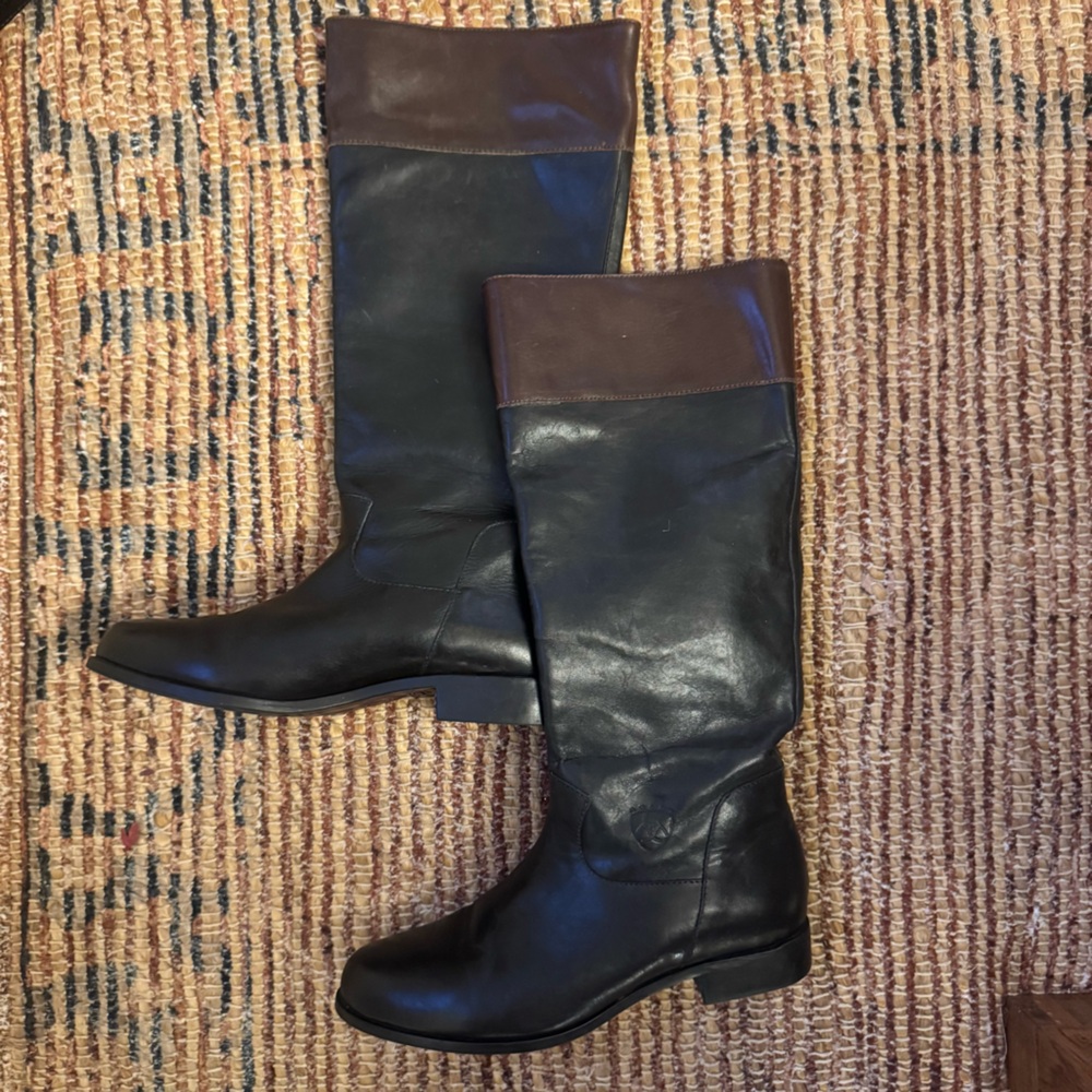 Ariat Black brown Riding boots Women Size‎ 9M Leather